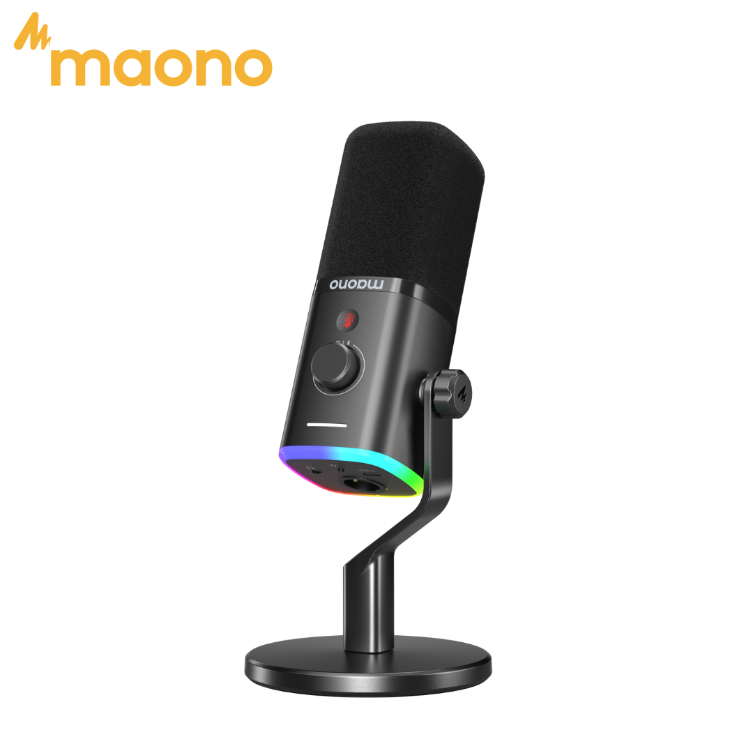 Gaming Microphone - Maono PD100X ゲーミングマイク、コンピューターソフトウェア、ライブストリーミングソフトウェア、ミュート、ゲイン、音量調節、ノイズキャンセリング機能付き