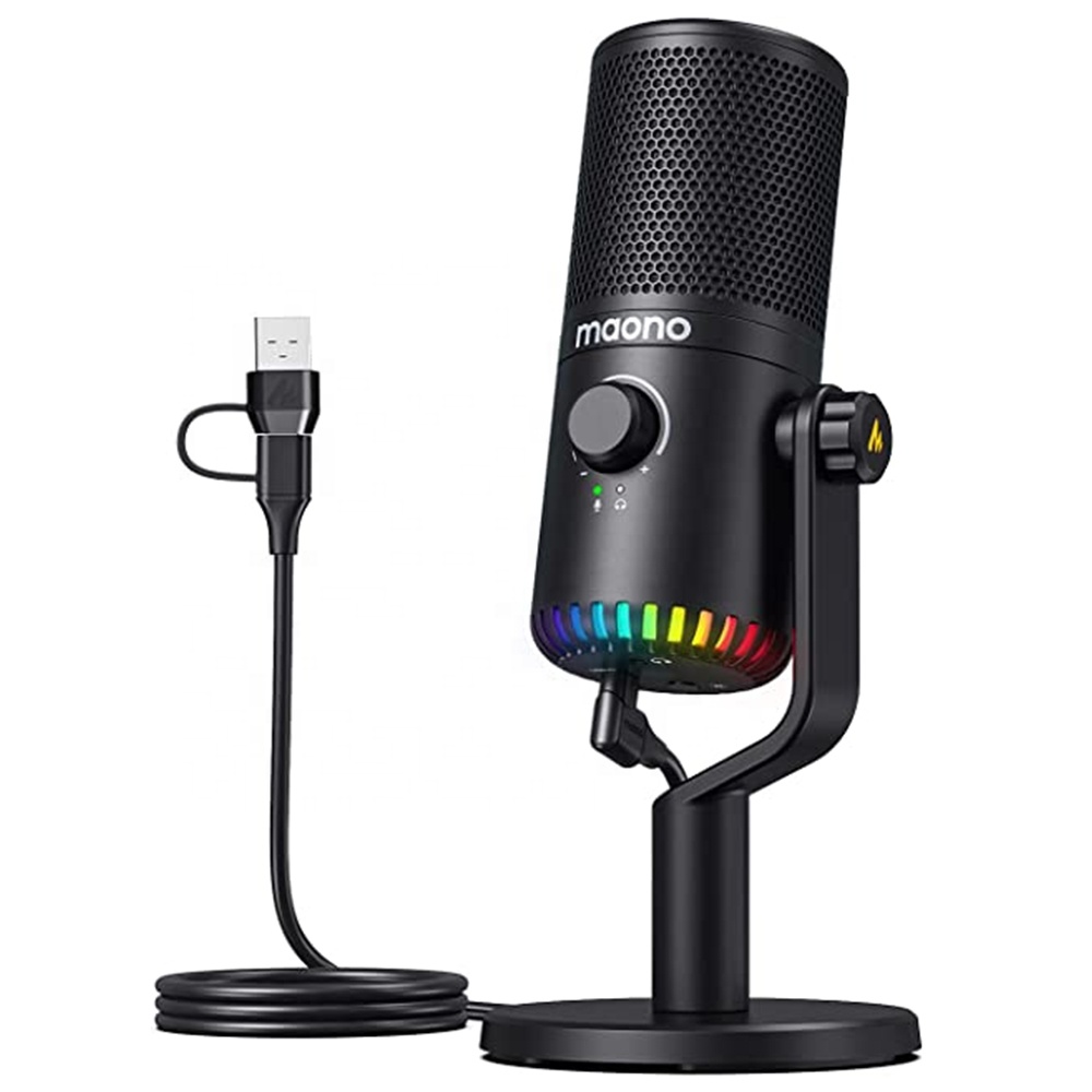 Gaming Microphone - MAONO PC プログラム可能な RGB ゲーミングマイク PC