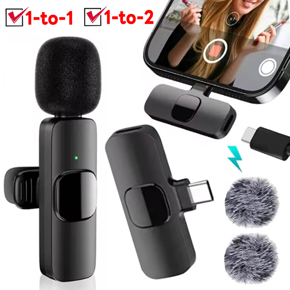 Gaming Microphone - 1to2 1to1 ミニオーディオビデオ録画用 Type-C マイク ポータブルワイヤレスラベリアマイク