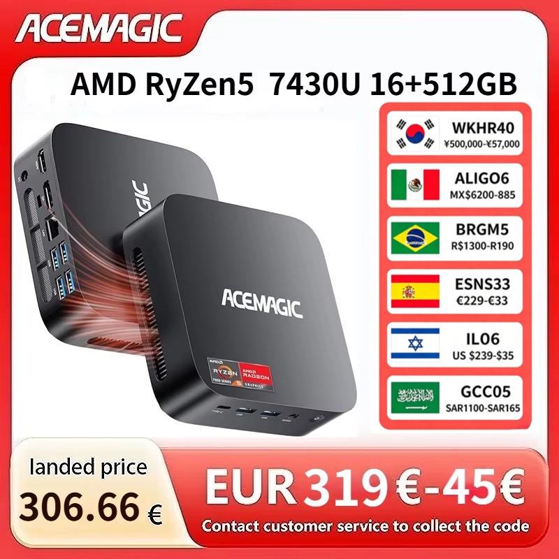 Pc Gaming Amd Ryzen 7 - ACEMAGIC AMD Ryzen 5 7430U ミニPC