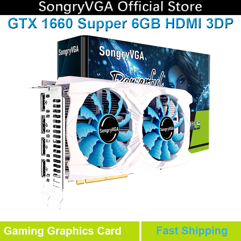 Pc Gaming Gtx 1660 Super - SongryVGA GTX 1660 スーパーゲーミンググラフィックカード、6GB GDDR6 192