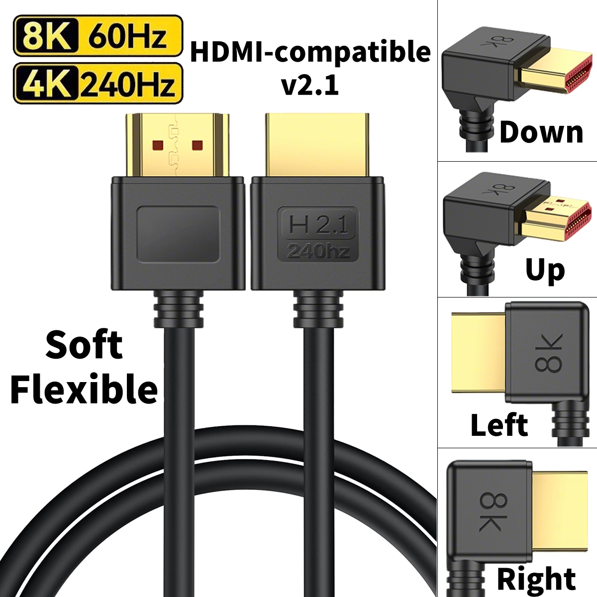 Pc Zotac Gaming - 90 度上/下/左/直角 HDMI 互換 2.1 ケーブル
