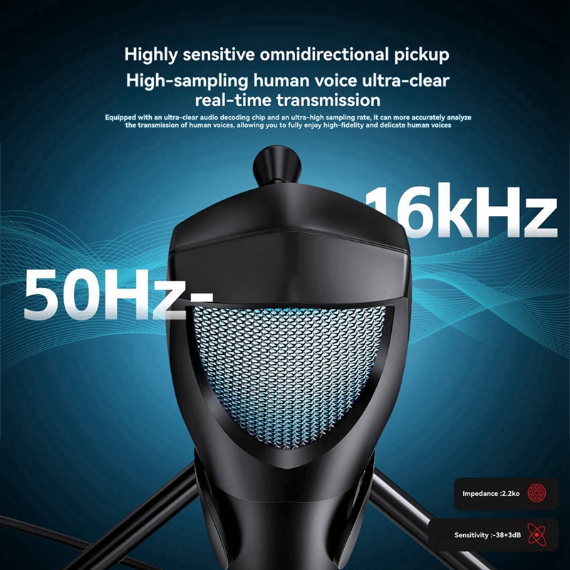 Gaming Microphone - ゲーミングマイク プロ仕様 デスクトップ USB コンデンサーマイク RGBライト