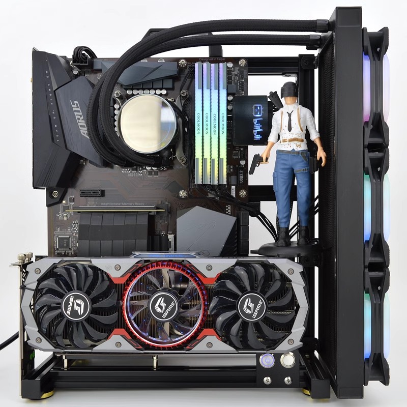 Mod atx-PC用オープンケース,アルミニウム,創造的で - Pc Gaming Center のレビューと価格