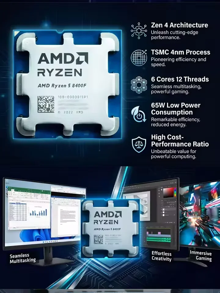 AMD Ryzen 5 8400F デスクトップコンピュータ - Amd Cpu Ryzen 5 のレビューと価格