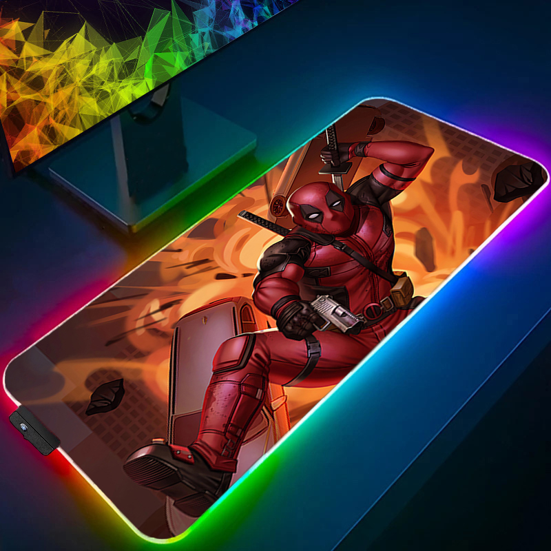 LED マウスパッドゲーミングバックライトロックエッジアニメ - Rgb Mousepad のレビューと価格