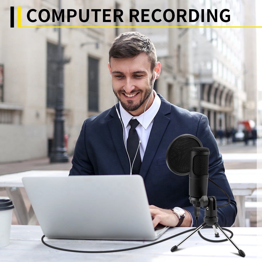 XTUGA K30 プロ仕様 有線スタジオ録音カラオケ三脚ス - Gaming Microphone のレビューと価格