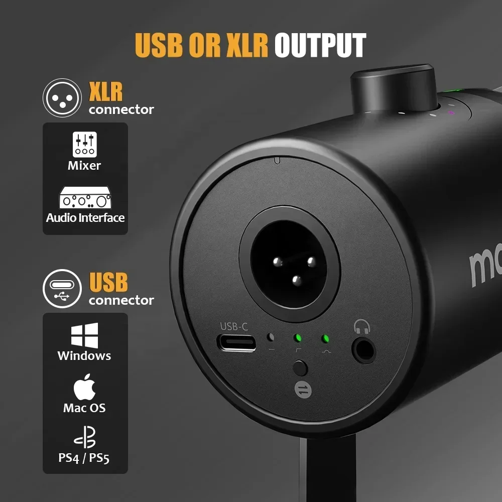 MAONO ダイナミックマイク XLR USB デュアルモー - Gaming Microphone のレビューと価格
