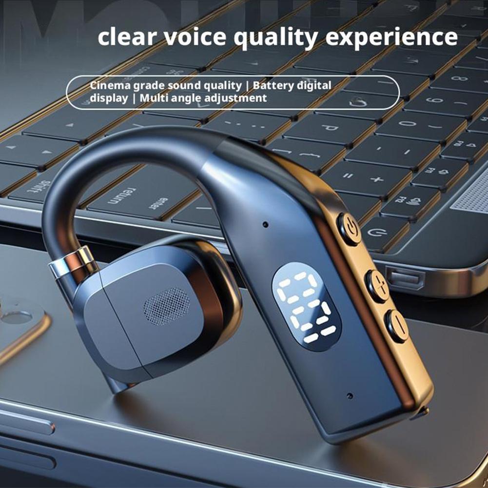 イヤーフックワイヤレス Bluetooth ヘッドフォン骨伝 - Gaming Microphone のレビューと価格