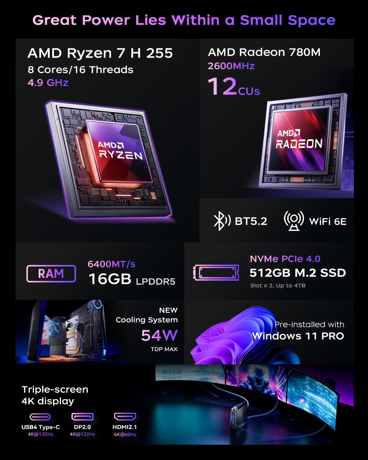 KAMRUIゲーミングミニPC Ryzen 7 H255 1 - Pc Gaming Amd Ryzen 7 のレビューと価格