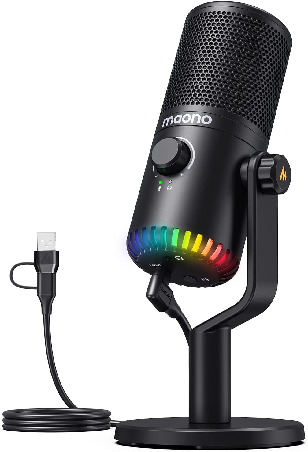 Maono DM30 ゲーミングマイク RGBライト付き U - Gaming Microphone のレビューと価格