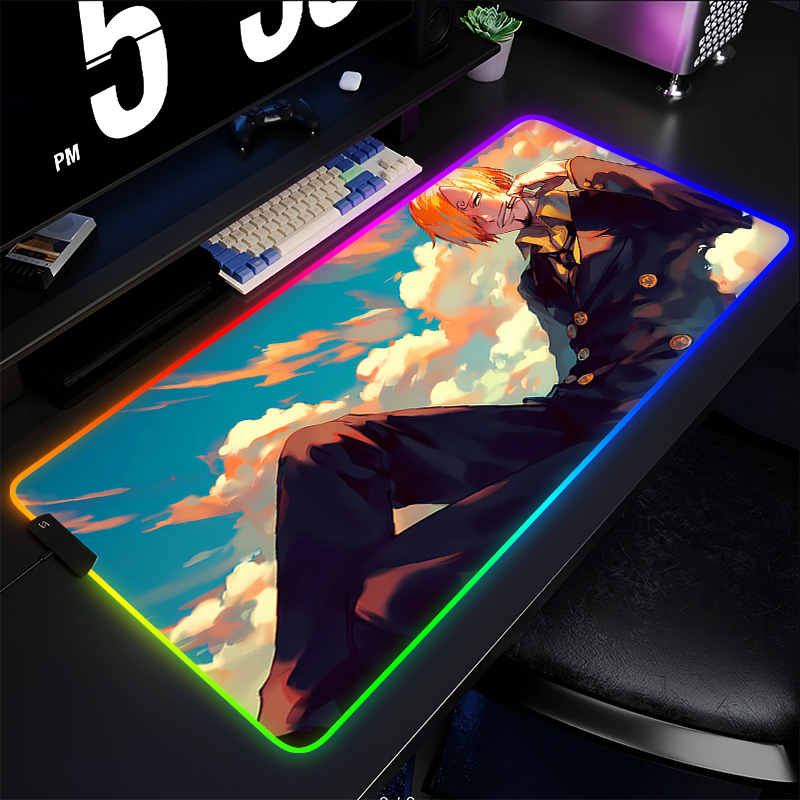 RGB アニメマウスパッドワンピースサンジプロフェッショナル - Rgb Mousepad のレビューと価格