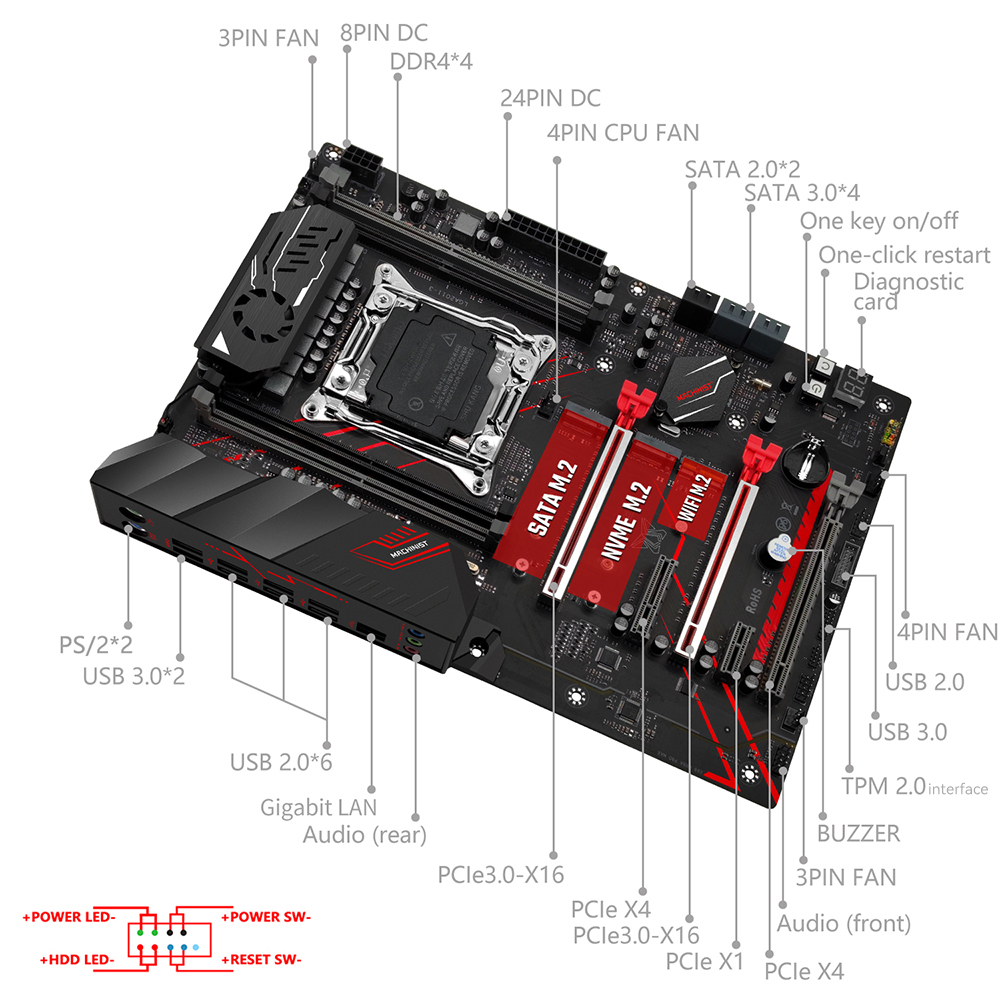 MACHINIST X99 MR9A PRO MAX マザー - Pc Gaming Amd Ryzen 7 のレビューと価格