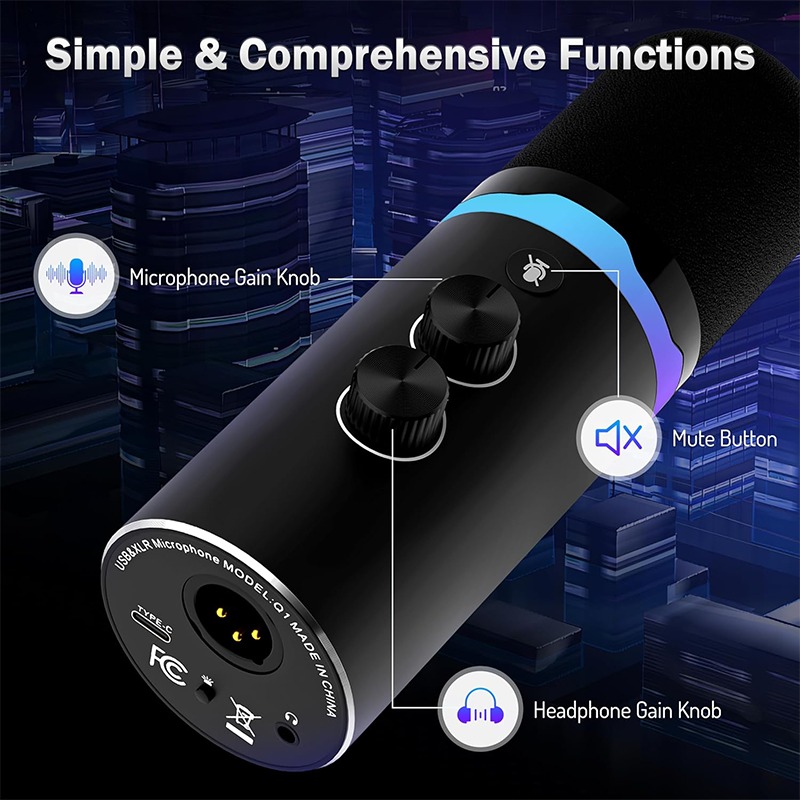 USB ゲーミングマイク ブームアームスタンド付き ノイズキ - Gaming Microphone のレビューと価格