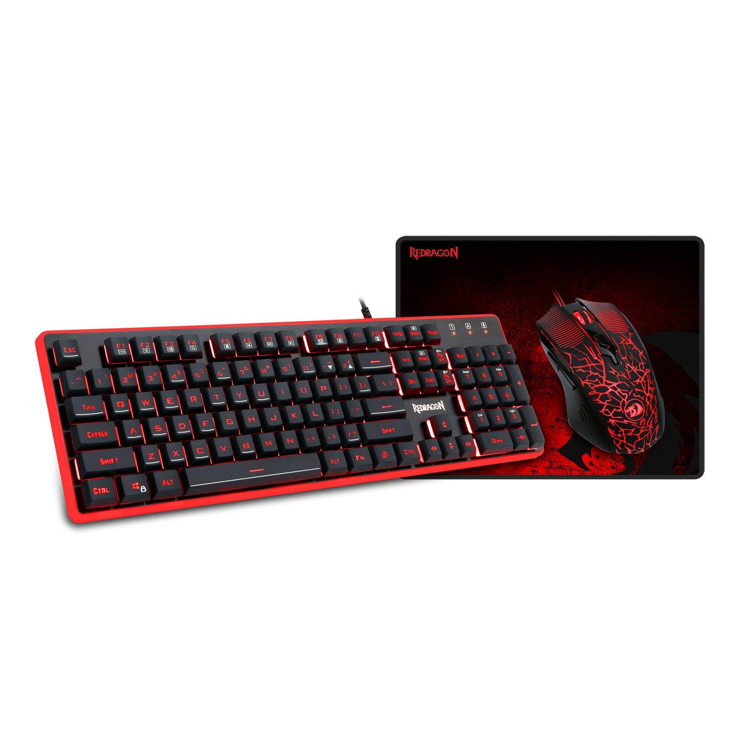 Redragon S107 RGB ゲーミングキーボード＆マ - Rgb Mousepad のレビューと価格